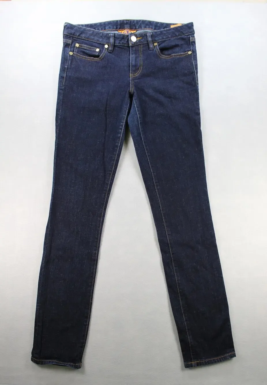 Tory Burch Super Skinny Blue Jeans Women's 29 Gold Hardware
